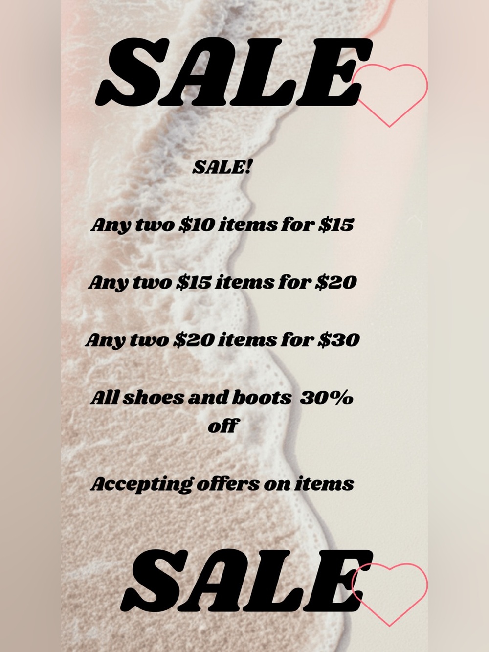 INVENTORY REDUCTION SALE